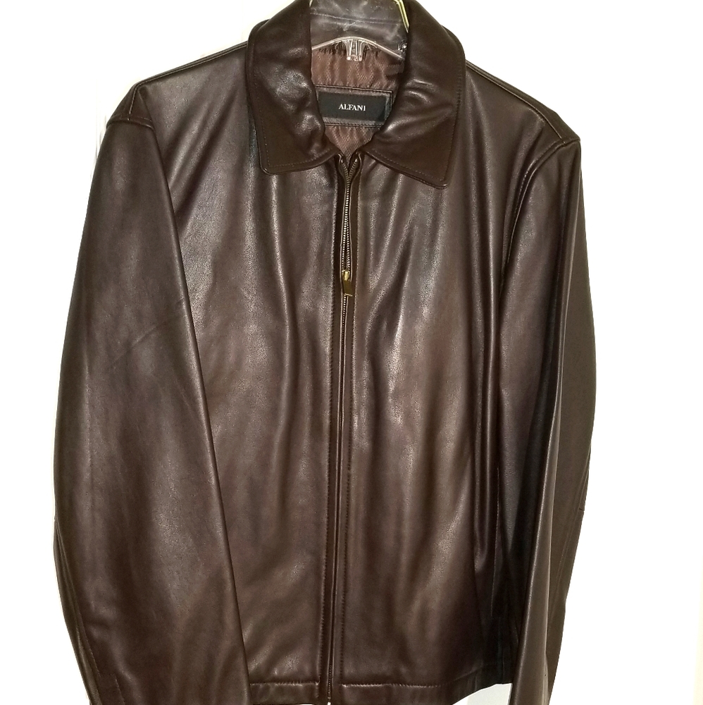 Leather jacket.  New Alfanti